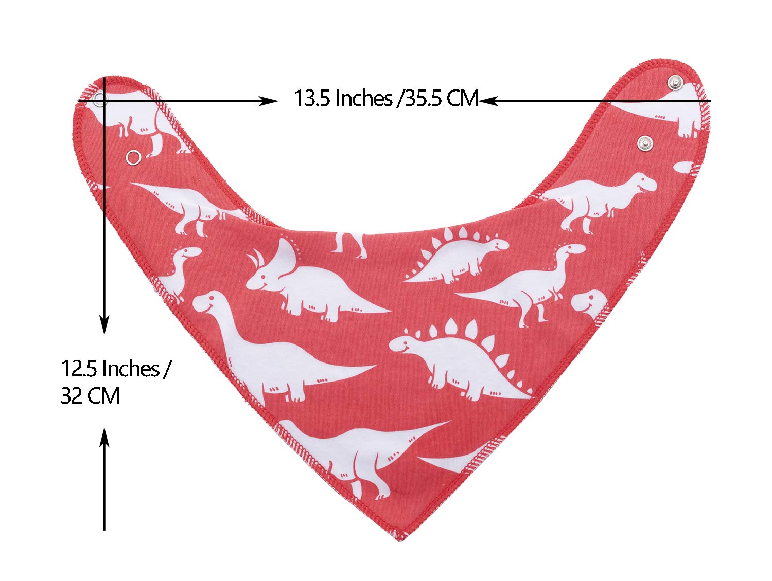 Maiwa dinosaur bandana bibs pack 2 worn during feeding and drool management