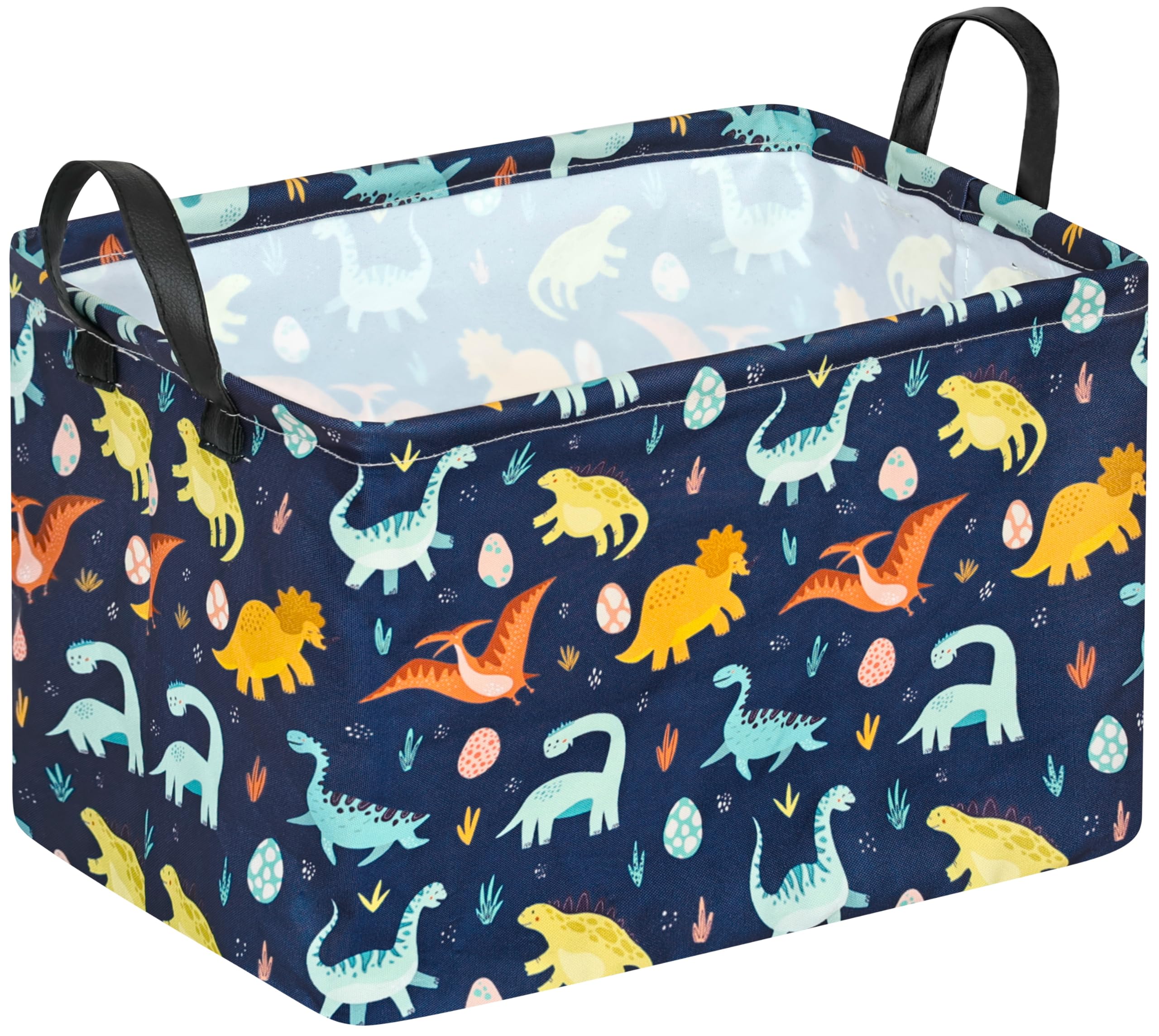 MAIZMZ baby storage basket with bunny-egg patterns on linen-cotton fabric for festive decor.