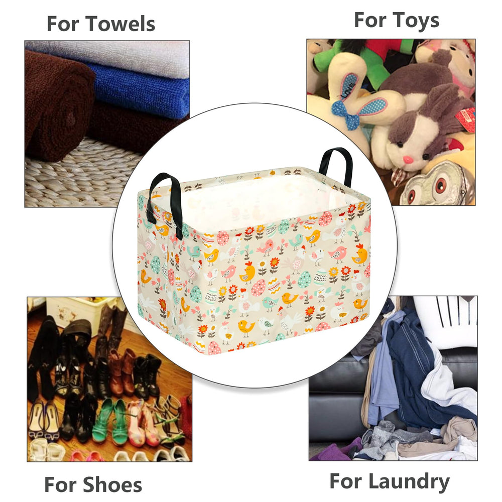 MAIZMZ Foldable basket with sturdy handles for easy carrying and storage