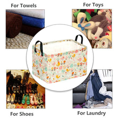 MAIZMZ Foldable basket with sturdy handles for easy carrying and storage