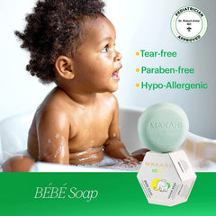 Makari Baby Soap two-pack bars highlight mild cleansing suitable for sensitive skin.