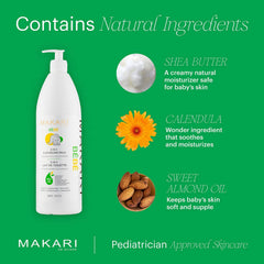 Foam lather from Makari Bebe Cleansing Milk provides gentle cleansing.