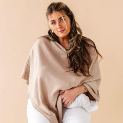 Makemake Organics nursing cover privacy design offers discreet coverage during feeding.