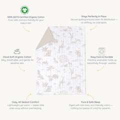 MakeMake Organics reversible design doubles style options for kids' rooms.