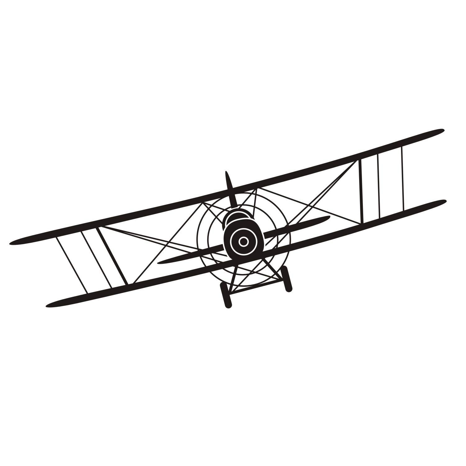 Makeyes Biplane wall art for living room brings playful aviation vibe.