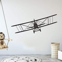 Makeyes Biplane wall sticker ideal for nurseries or kid rooms.