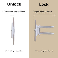 Makibi dimension guide highlighting thickness and folded length