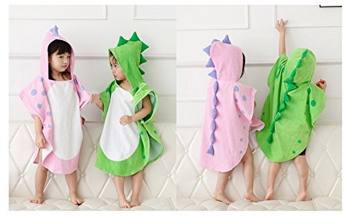 Maleroads absorbent terry cotton towel for ages 0-4 wraps snugly after baths.
