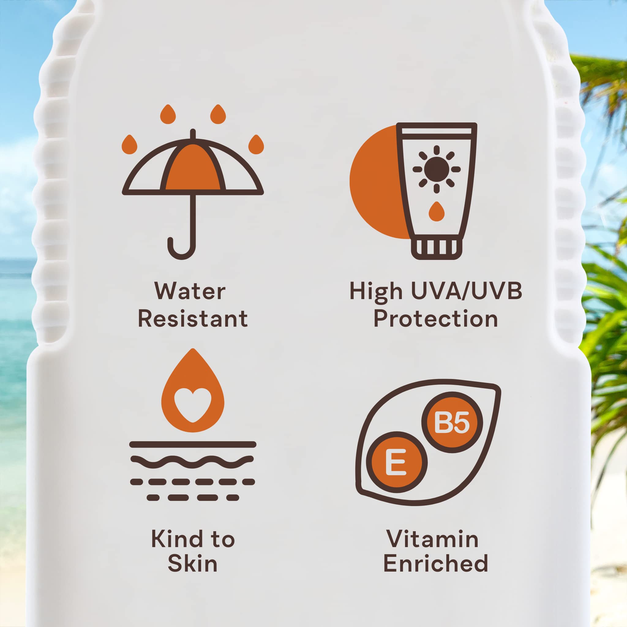 Malibu Kids Lotion SPF50 texture close-up shows smooth cream.