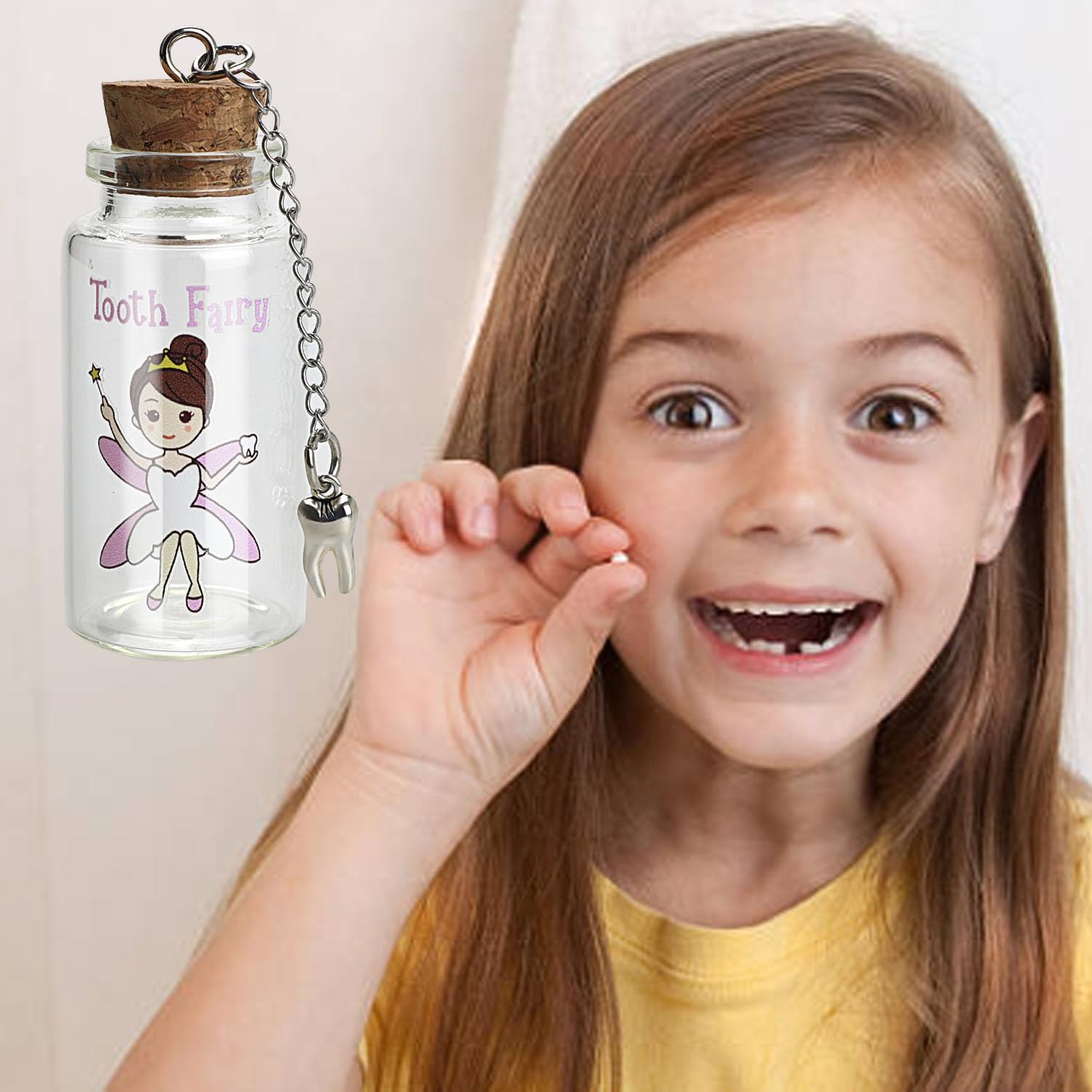 Malihome tooth fairy jar keeps your child's first tooth