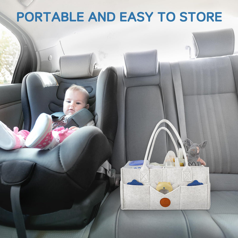Maliton caddy on changing table ready for baby care tasks