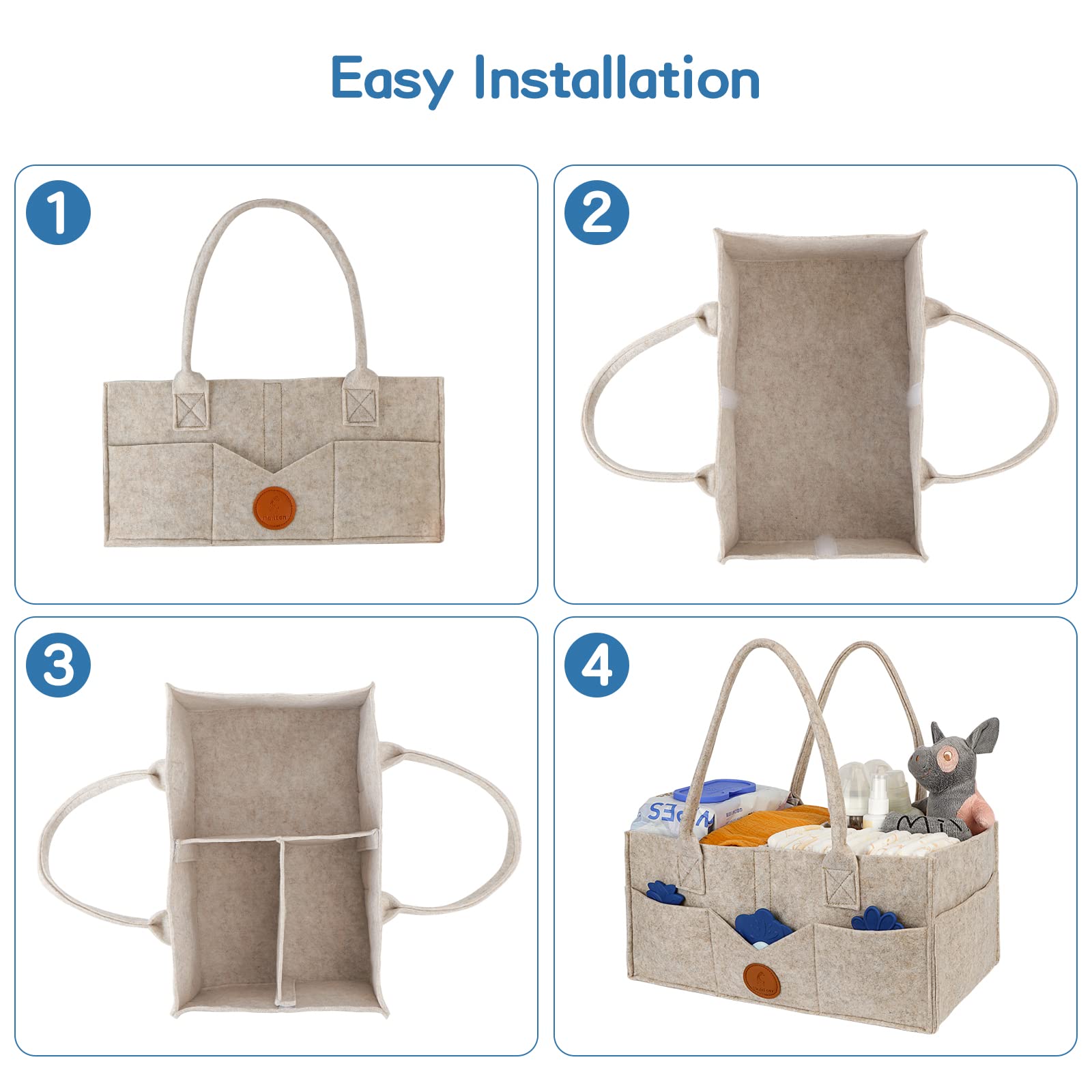 Maliton gift-ready diaper caddy for baby showers and new parents