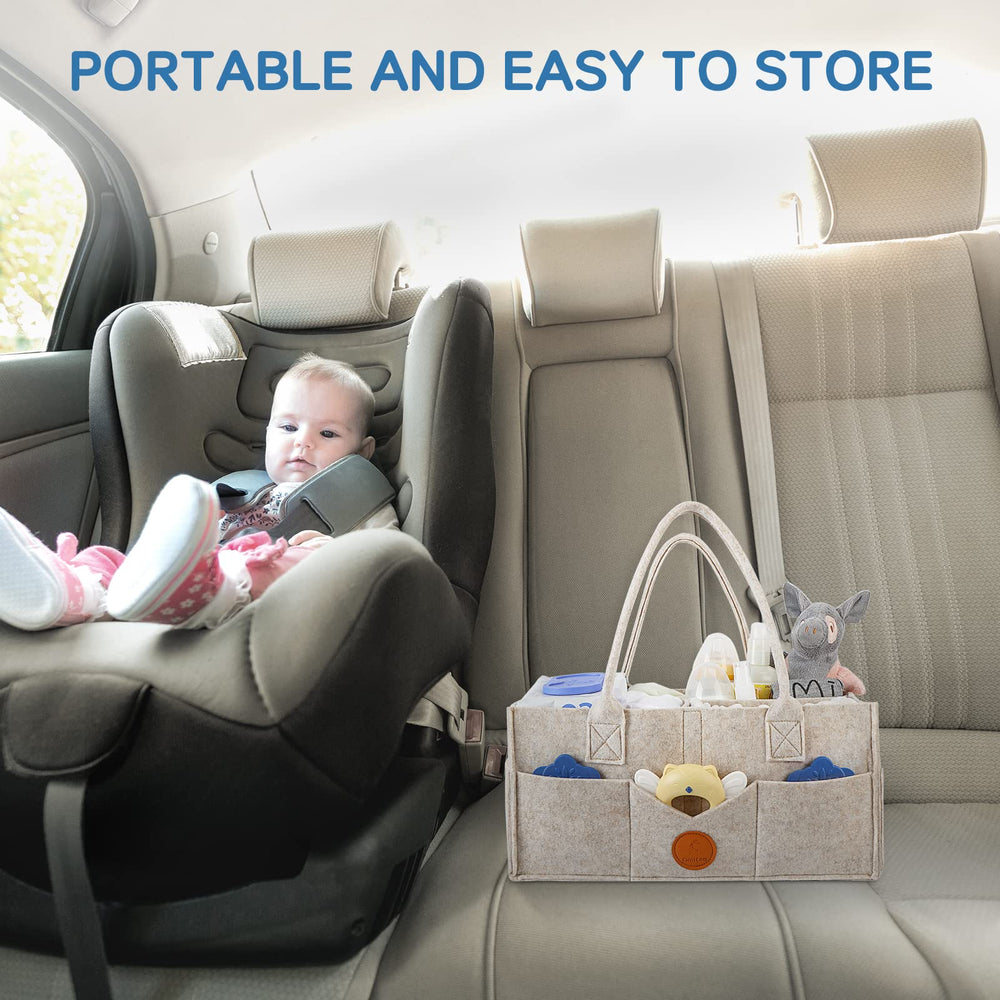 Maliton diaper caddy handle design enables easy carrying