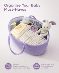 Long handles on Maliton basket enable easy room-to-room transport