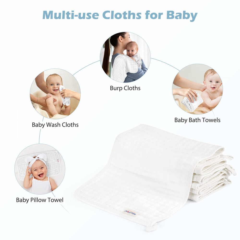 Maliton burp cloths newborn unisex gift-ready packaging conveys versatile baby shower option.