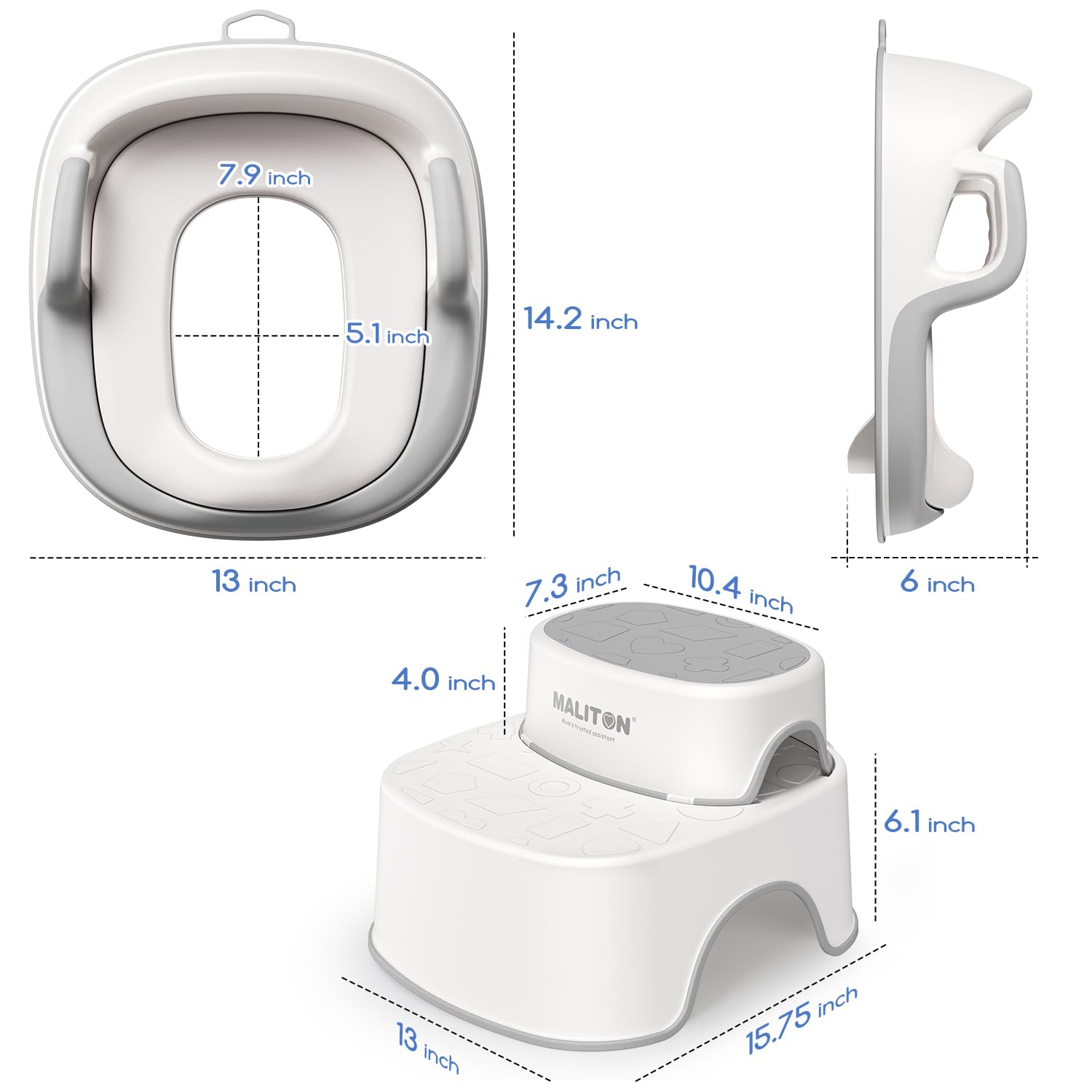 Maliton combined set offers a practical, gift-ready solution for family potty training.
