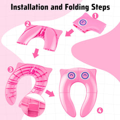 Maliton compact folded potty seat for convenient storage