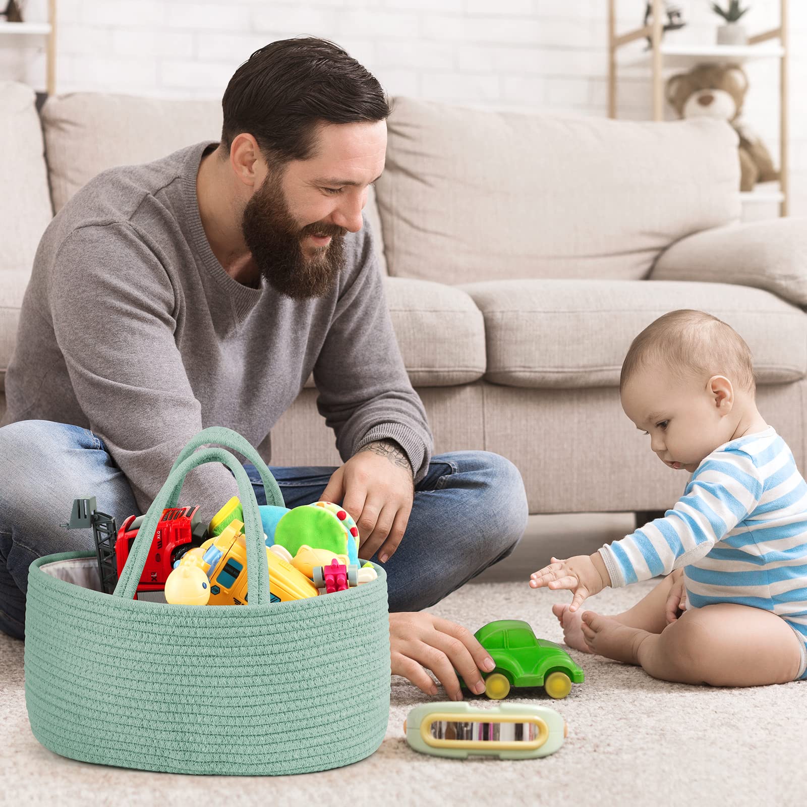 Maliton diaper caddy ready for car or changing table use on the go.