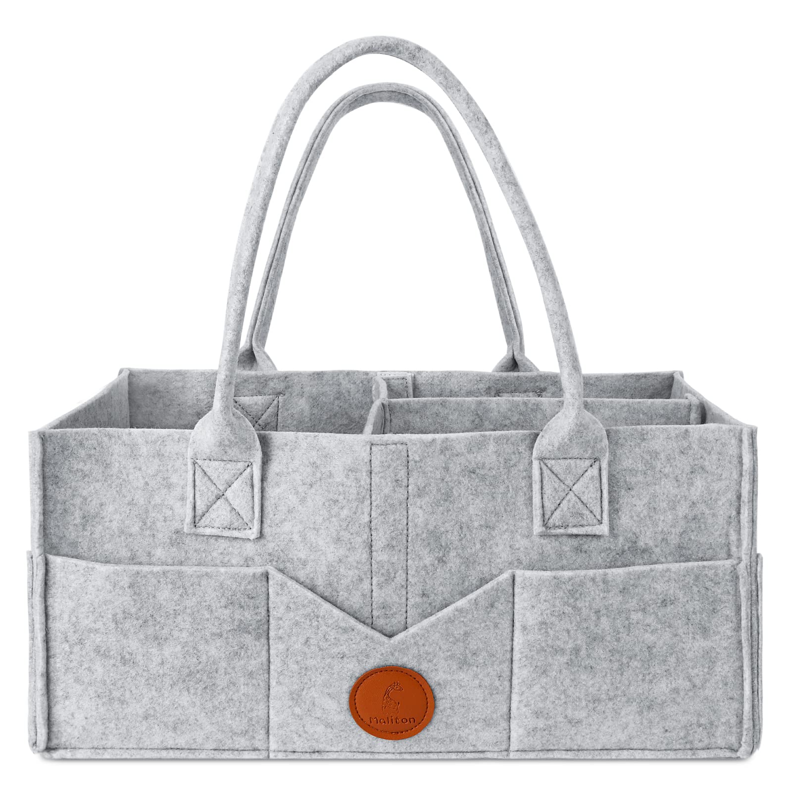 Maliton Diaper Caddy in full setup keeps essentials organized at the changing station.