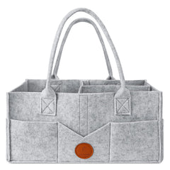 Maliton Diaper Caddy in full setup keeps essentials organized at the changing station.