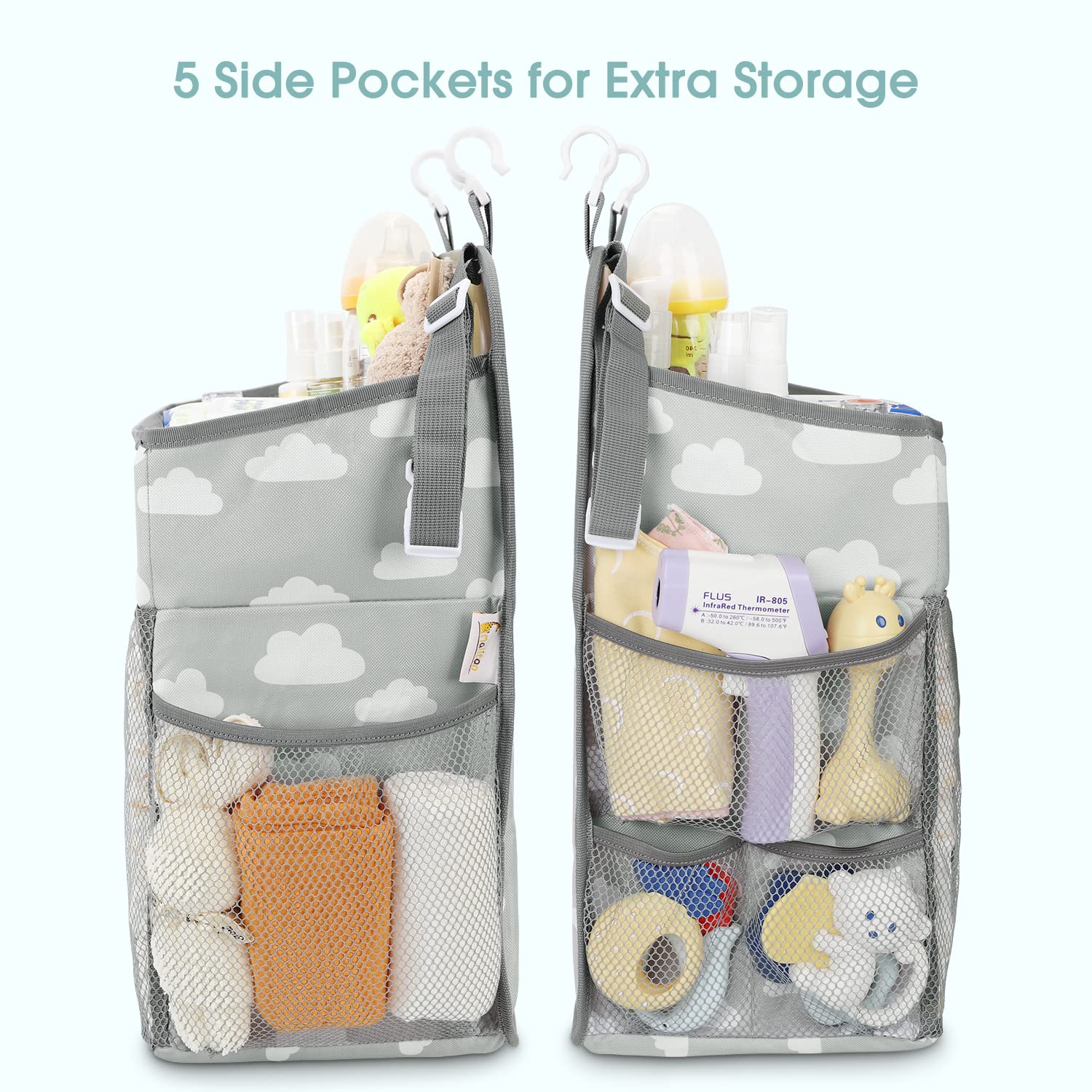 Inner PE boards visible in Maliton diaper caddy maintaining upright shape