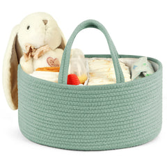 Maliton diaper caddy with large capacity keeps wipes and diapers within easy reach.