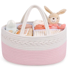 Maliton diaper caddy large size keeps wipes and diapers within easy reach.