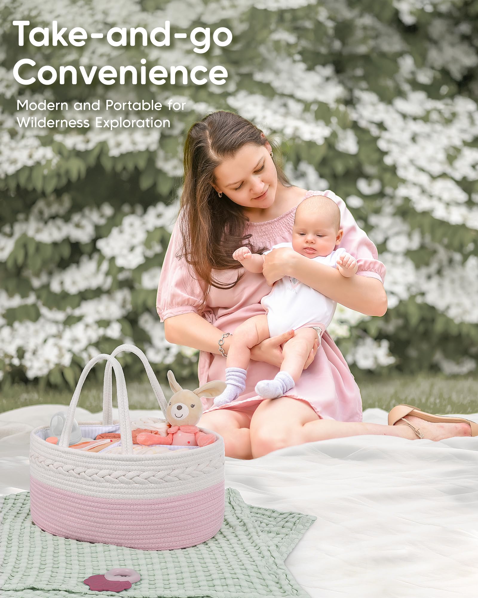 Maliton diaper caddy nursery storage fits in with various decor while organizing toys and supplies.