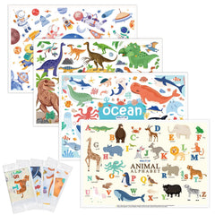 Maliton animals design placemat provides a playful surface that protects tables during meals
