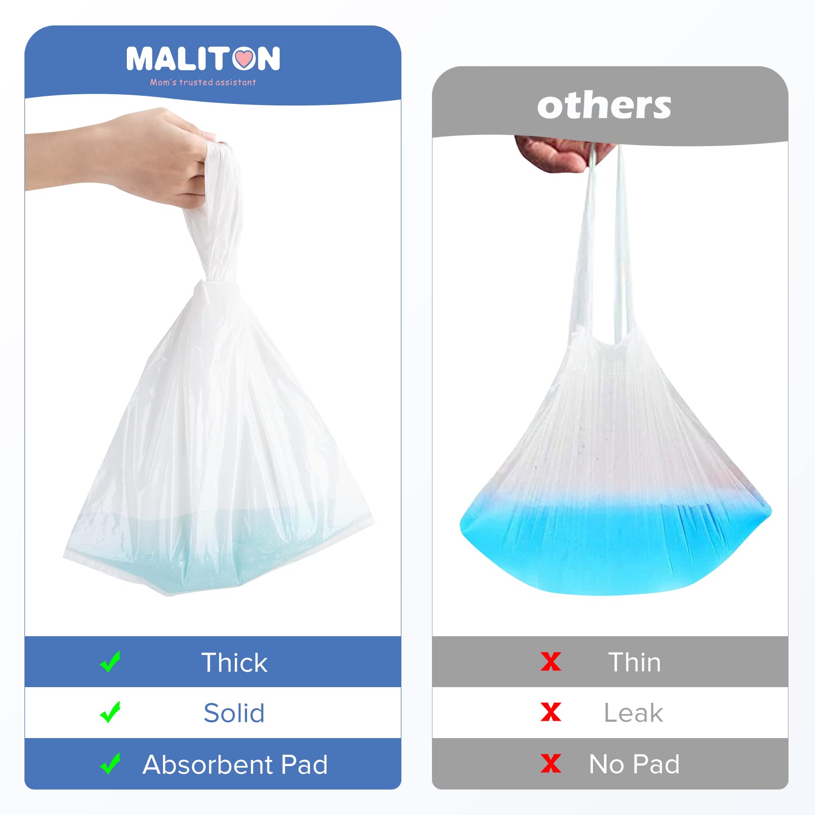 Economical travel potty disposables for families on the go.