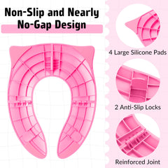 Maliton foldable potty seat edge design minimizes gaps and pinching