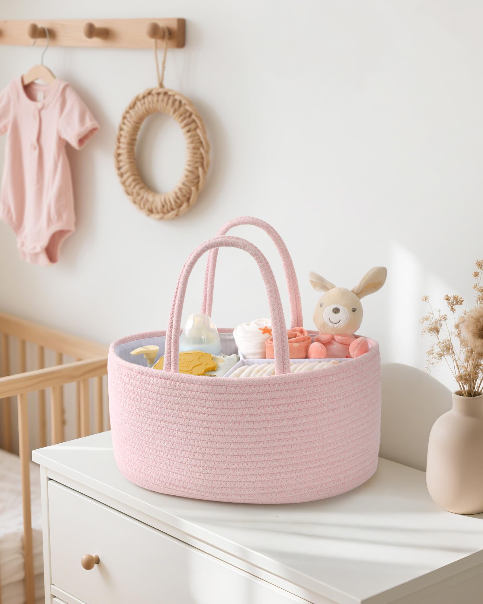 Maliton gift-ready diaper caddy arrives empty, ideal for new baby shower gifts