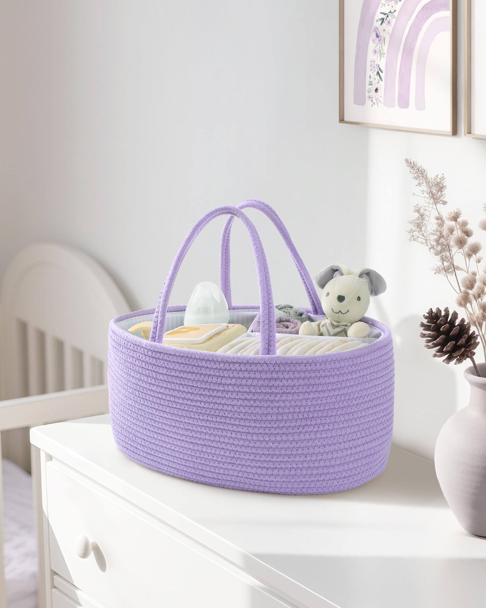 Gift ready Maliton diaper caddy arrives empty for baby shower gifts