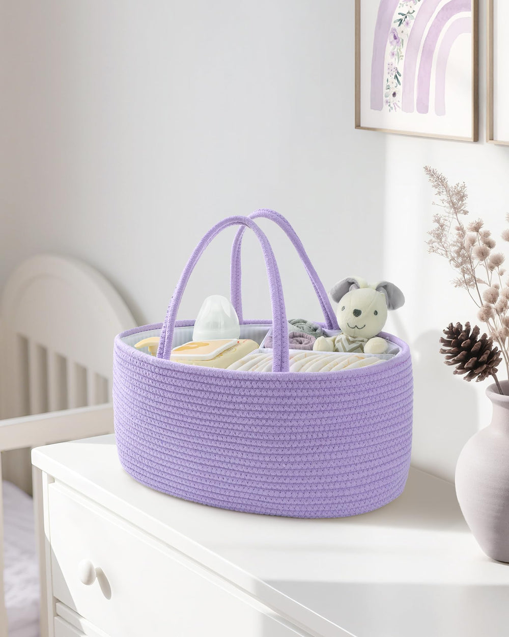 Gift ready Maliton diaper caddy arrives empty for baby shower gifts