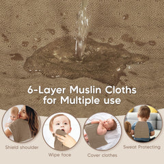 Maliton Muslin Burp Cloth soft texture close-up emphasizes breathable comfort