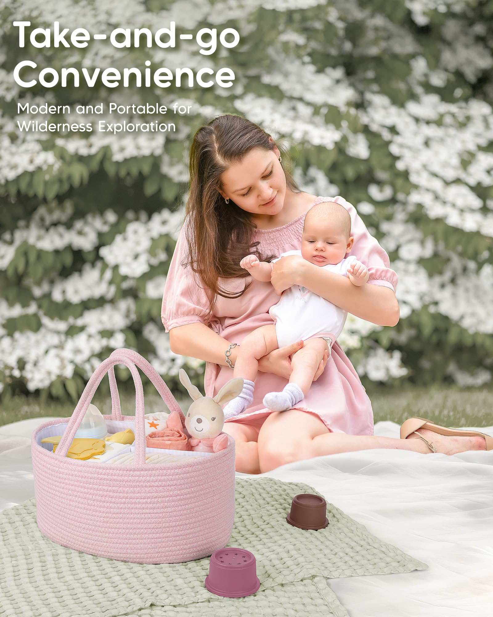 Maliton nursery-friendly organizer fits changing tables, keeping essentials within arm's reach