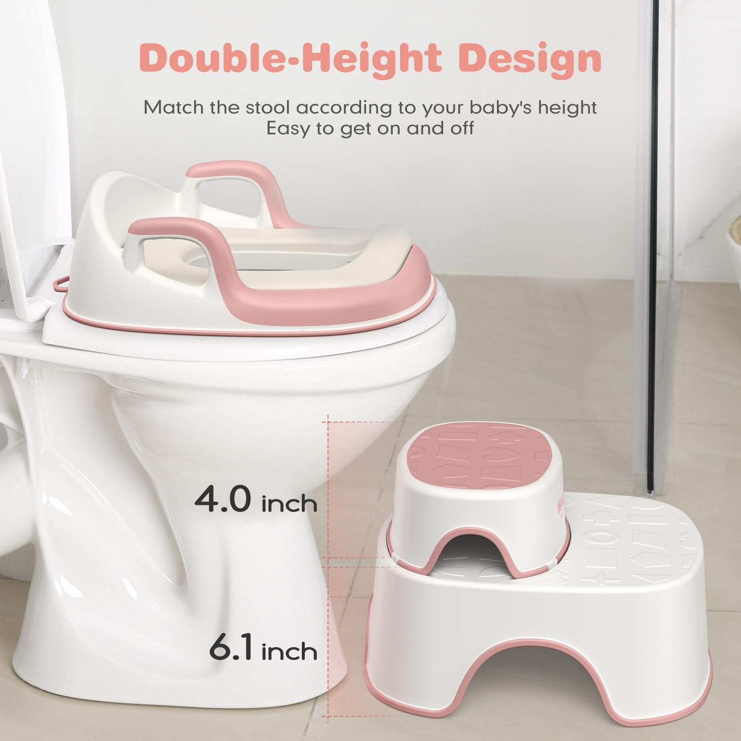 Maliton potty seat handles pink offer secure grip for little users