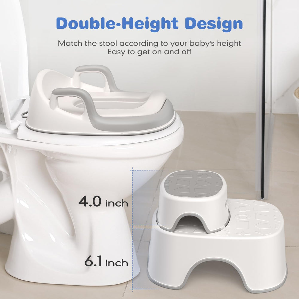 Maliton potty seat with non-slip border prevents shifting for safer bathroom moments.