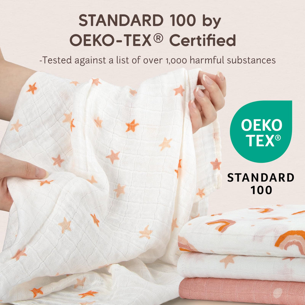 Multi-use design works as burp cloth or nursing cover.