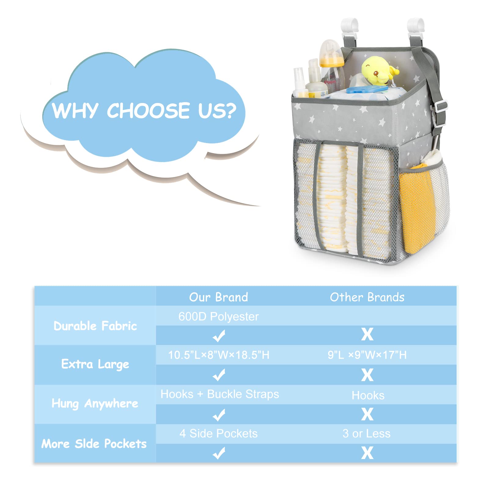 Maliton unisex design suits boys and girls in any nursery.