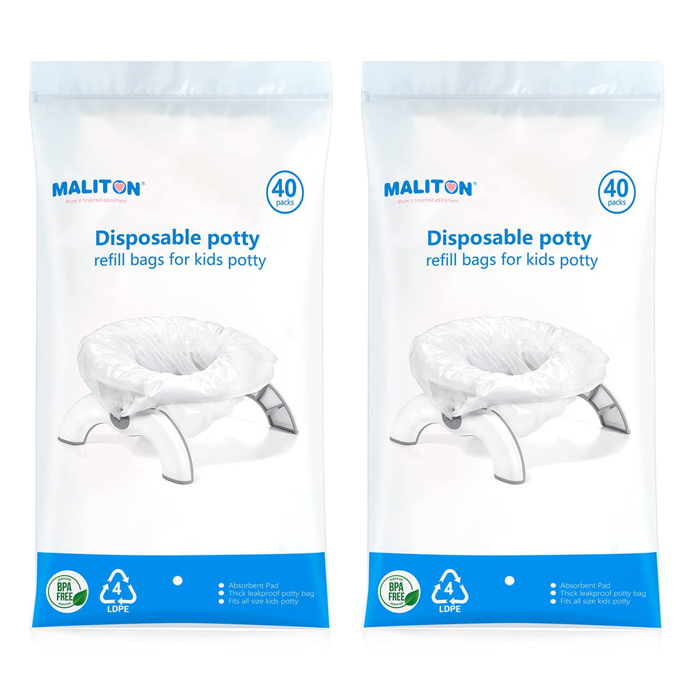 Maliton universal potty bags 80-count pack for travel potty cleanup