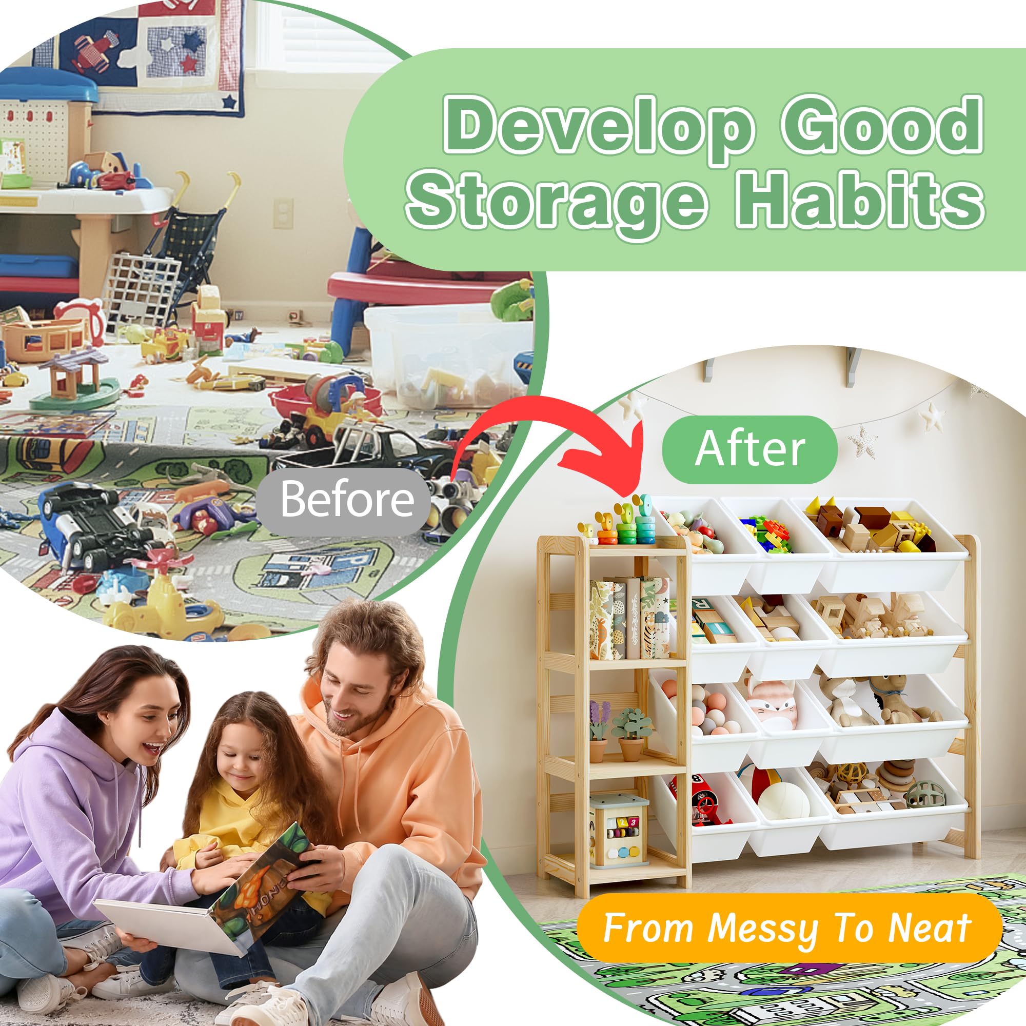 Smooth rounded edges reduce bumps for safer playtime.