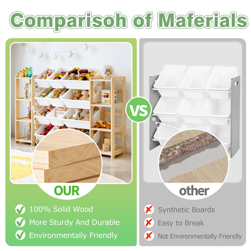 MallBest solid pine wood natural finish adds warm, durable storage for bedrooms