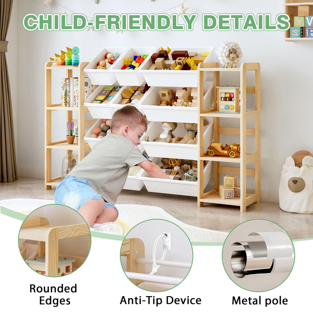 MallBest tip-resistant base enhances stability during active play and cleaning