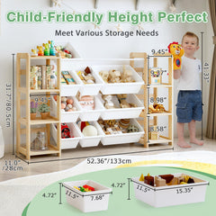 MallBest toy storage with dual bookshelves provides accessible book organization at child's reach