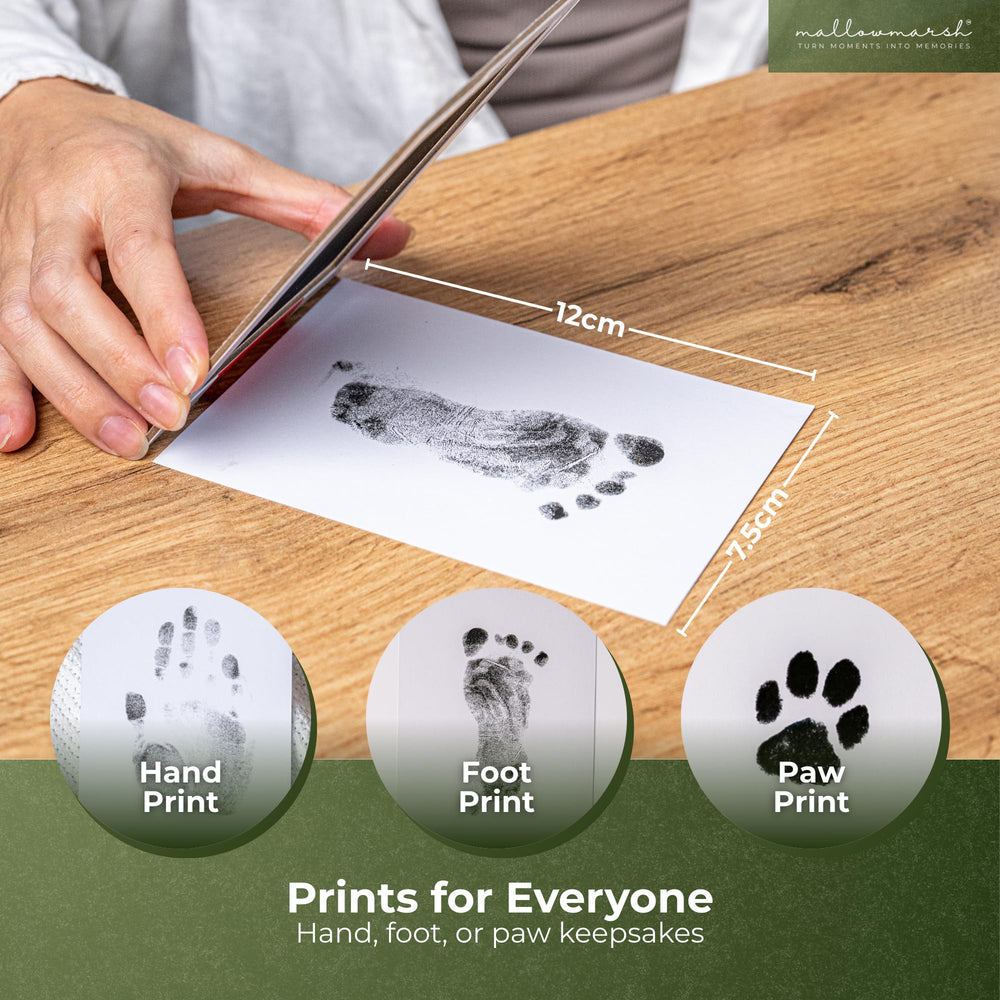 Mallowmarsh packaging with two ink pads and imprint cards.
