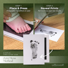 Mallowmarsh ink pad behind protective film capturing prints safely.