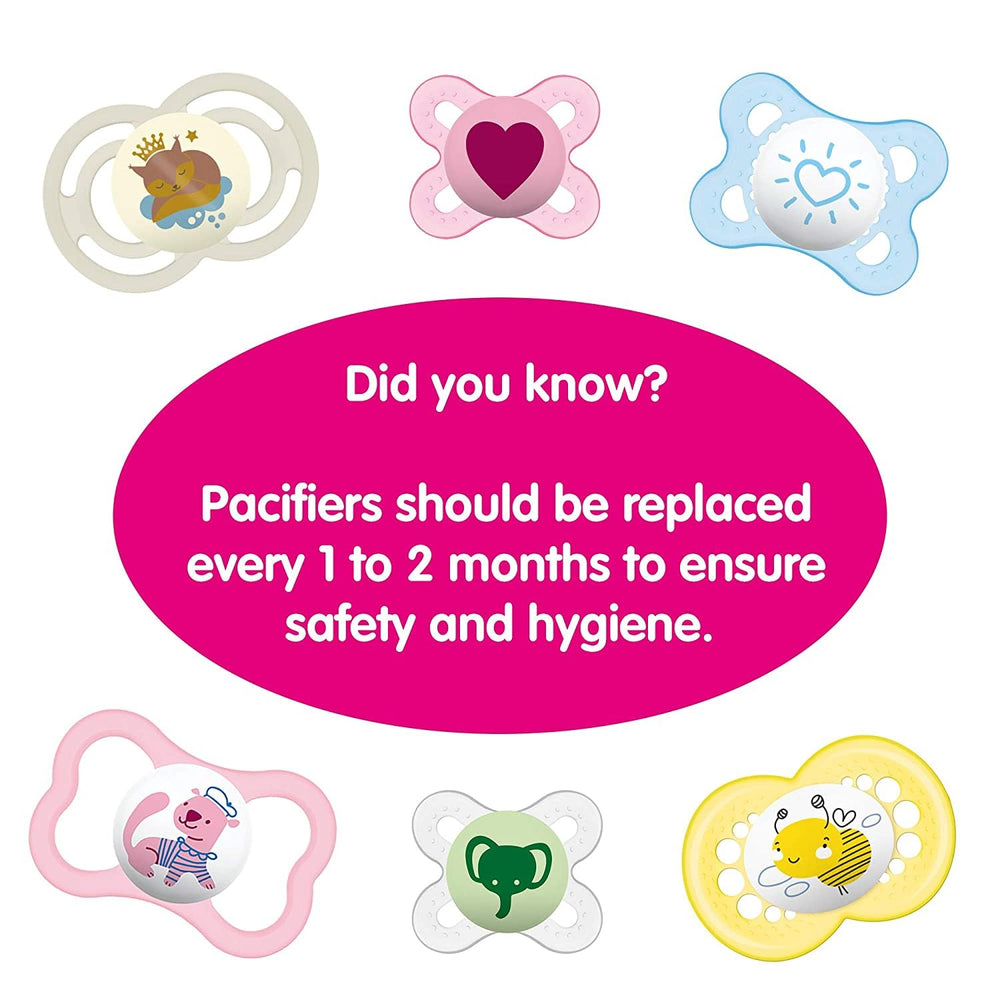 MAM Air Night Pacifier travel case keeps pacifiers clean and ready.