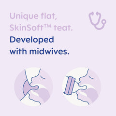 MAM bottle slow-flow teat for gentle feeding.
