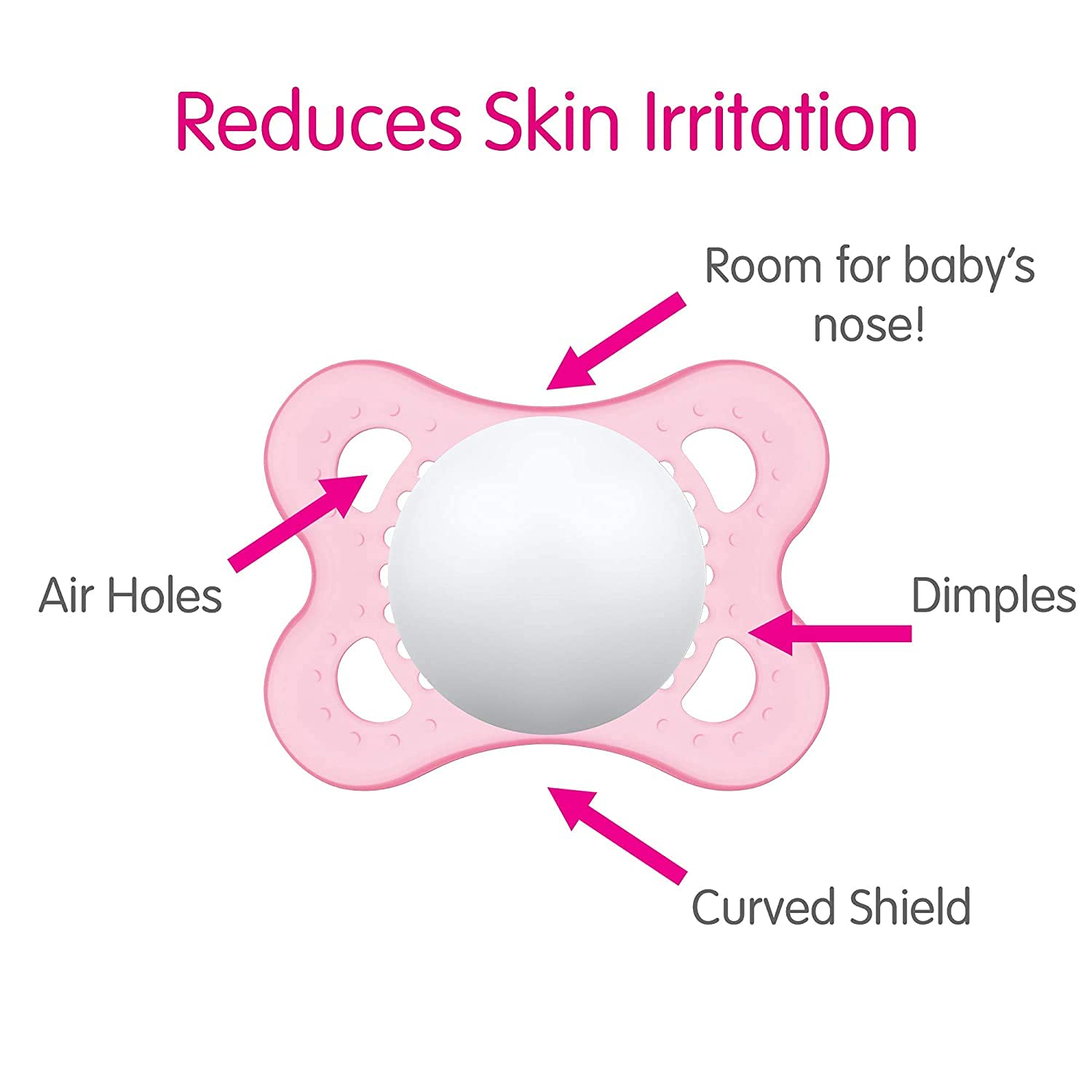 MAM Original Night Pacifiers self-sterilizing case for fast cleaning.